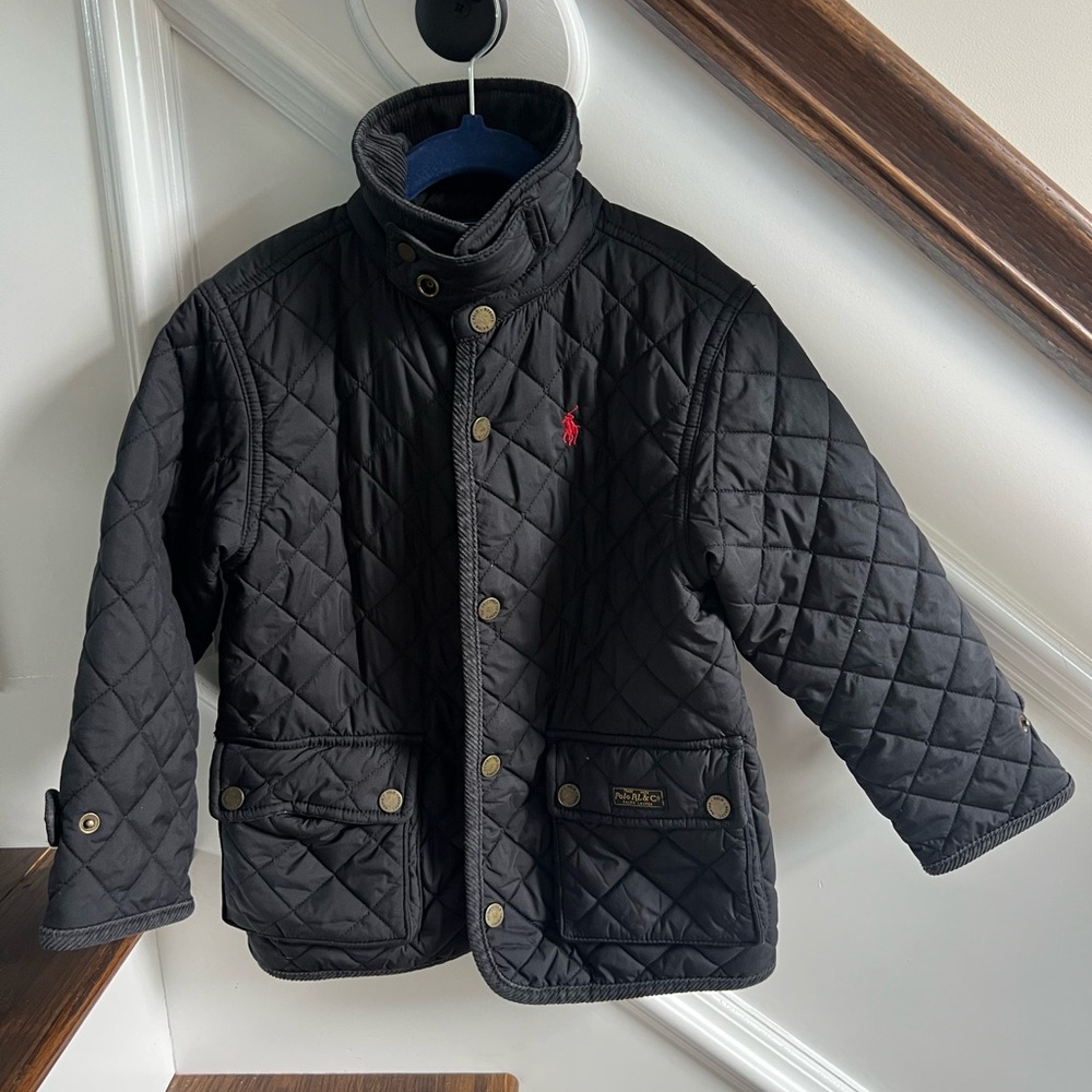 Black Quilted Kids Jacket